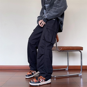 春季美式高街工装裤男日系ins潮牌直筒宽松阔腿裤 K5047-P42图片