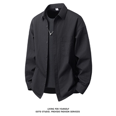 得物白底衬衫棉纯棉衬衫成衣水洗匠心工艺内里全埋夹，男装衬衫，星座301C-5