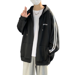 2024春季开衫卫衣男潮牌ins港风宽松连帽外套百搭运动WY01P58控78图片