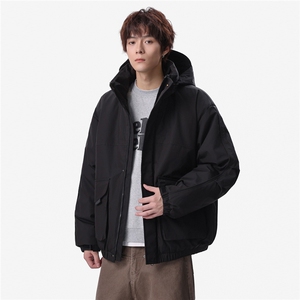 新款冬季大码羽绒棉服棉袄连帽工装韩版宽松外套A436-2533-P98图片