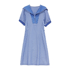 天丝牛仔连衣裙女小个子2023夏季新款高级感洋气减龄显瘦薄款裙子，女装连衣裙，依路服饰