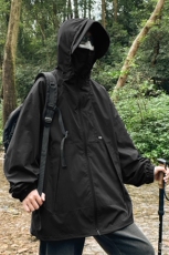 港风大码冲锋衣外套高街户外痞帅连帽夹克XZ213-JK6620-P75控98，男装夹克，星座213