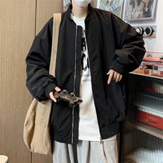 秋款情侣港风连帽工装外套贴标休闲冲锋衣夹克男JK0681-P63，男装夹克，星座308B-1