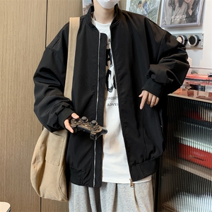 秋款情侣港风连帽工装外套贴标休闲冲锋衣夹克男JK0681-P63图片