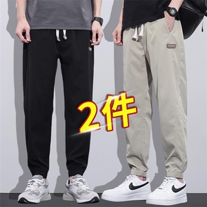 新休闲裤男夏百搭宽松运动裤子外穿工装潮流束脚长裤子MK011 P25图片