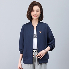 时尚百搭秋季休闲外套女宽松显瘦长袖开衫薄款上衣韩版学生夹克，女装短裤/热裤，悦见她