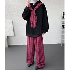 小众两连帽撞色大码卫衣套装T797特P65K797特P42TZ797特P107，男装休闲套装，电商A059