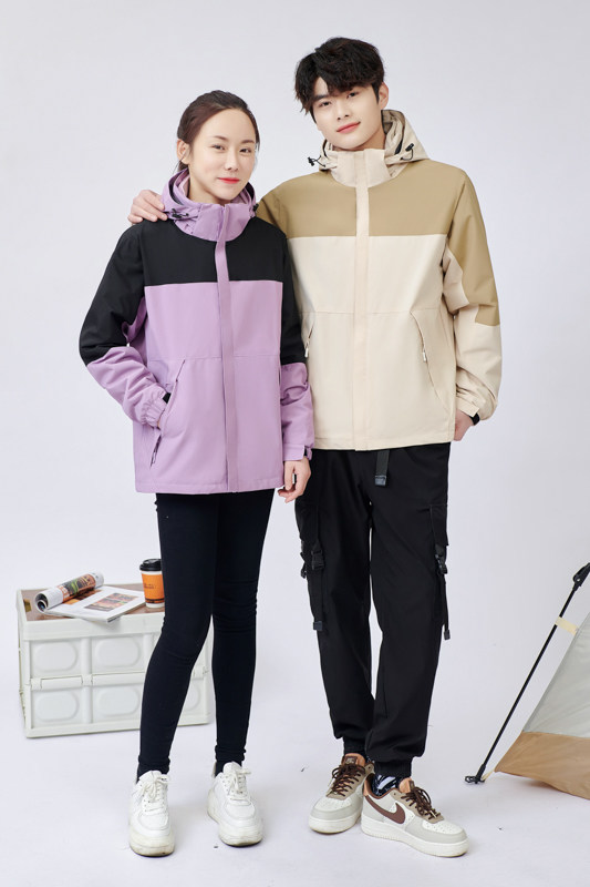 2024年秋季休闲拉链连帽长袖外穿男女通用冲锋衣男装，男装夹克，衫都服饰