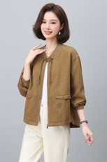 2024年春季新款新中式短外套女宽松显瘦韩版气质减龄夹克衫女春秋，女装短外套，简韵佳