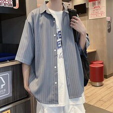 短袖衬衫春款男港风潮流C018P30，男装衬衫，星座1116-2