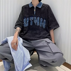 夏季复古重磅T恤潮牌新款体恤短袖男款POLO衫，男装Polo衫，星座410-6（原星座1304-1）