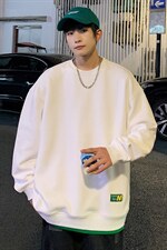 圆领卫衣男春秋季2026新款长袖t恤潮牌港风潮流美式高街宽松卫衣，男装T恤，星座1206-1（原A206-1）