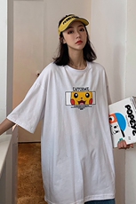 2021夏装新款皮卡丘印花短袖T恤女宽松百搭上衣D75中性，女装T恤，电商A335-1（原A458）