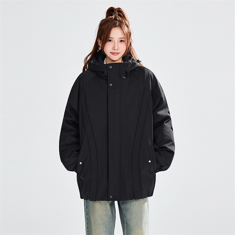 现货美式休闲加厚雪山棉衣夹克外套立领纯色三防户外工装棉服,男装夹克,电商A486-1