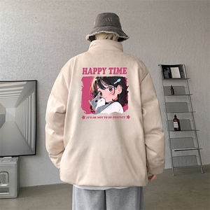 麂皮绒棉衣男大码立领棉袄子男羽绒棉服JM87353-P110图片