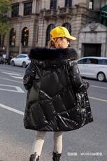 2021年冬季新款时尚修身显瘦中长款羽绒服现货大量供应，女装羽绒服，婉伦