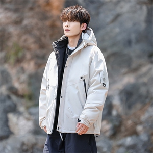 冬季冲锋衣男士棉衣加棉加厚棉服工装棉袄连帽潮A266-MY8014-P75图片