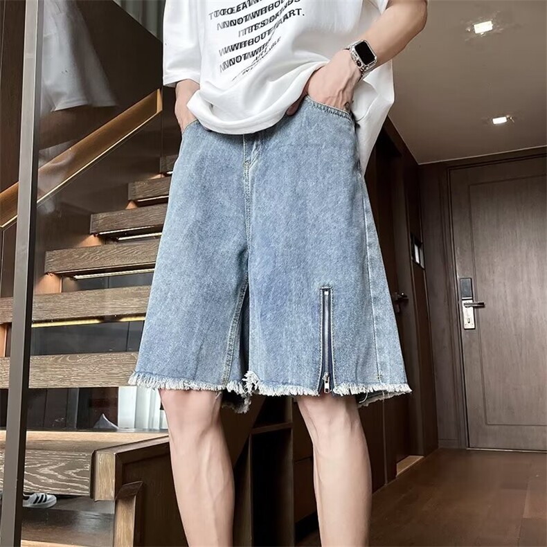 2024美式牛仔裤男款直筒短裤潮QD08P40,男装牛仔裤,星座1116-2