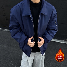 短款教练飞行夹克冬季夹棉加厚复古外套棉服男5D1180-TP5598，男装夹克，电商A102
