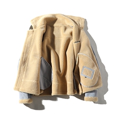 日系白底冬季皮毛一体男加绒加厚夹克外套Z1929-P260大码M-5XL，男装夹克，电商D308