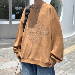 2025秋 新款麂皮绒宽松休闲oversize情侣套头卫衣 B266-Y601-P60图片
