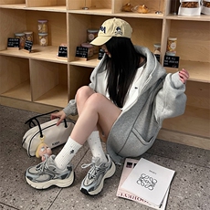 抖音得物高品质秋冬美式高街重磅结构辑明线纹理连帽卫衣外套W111，男装卫衣，电商A486