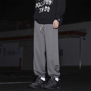 垂感卫裤休闲裤子男宽松百搭休闲束脚男士运动长裤K921-特批-32图片