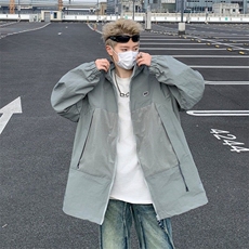 夏季速干防晒大网兜冰感薄外套男女户外运动潮牌遮阳服透气舒适潮，男装夹克，星座813-2