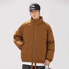 现货冬季美式休闲加厚雪山外套夹克立领纯色三防户外工装棉服，男装夹克，电商A486