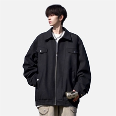 自拍图:2025秋季美式复古皮衣外套翻领皮夹克JK8088-P85128，男装夹克，星座1209-2