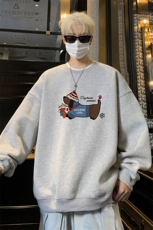 ！圆领卫衣男装港风长袖T恤男外套男WY259-特P23，男装T恤，电商B367
