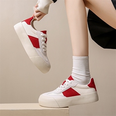 帆布鞋女2024春季新款学生韩版ins百搭厚底板鞋春秋休闲鞋子，女鞋帆布鞋，星座1407-3