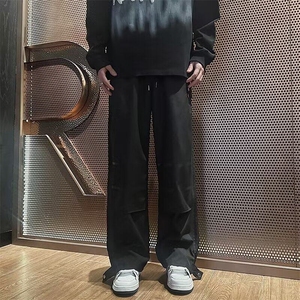复古高街工装裤男直筒阔腿休闲裤新款时尚潮流ins长裤KK353-P45图片
