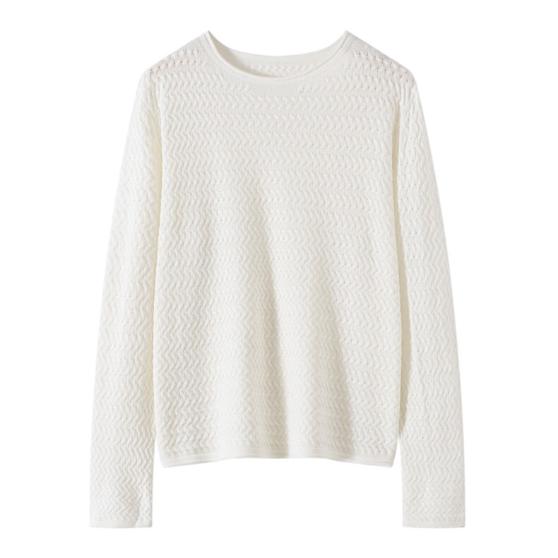 2026年秋季时尚百搭通勤简约休闲圆领扭花长袖，女装羊毛衫，东远绒业