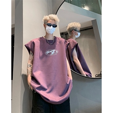 麂皮绒背心/马甲/坎肩2025夏季男装无袖T恤XZ514-2-2024115-P28，男装T恤，星座514-2(原B239)