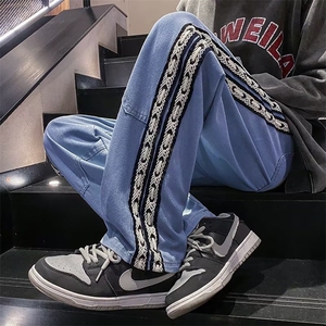 牛仔裤男春季潮大码休闲裤子高街XK8015P38图片