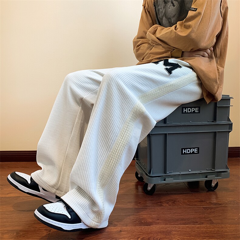 22秋新款欧棉绒宽松休闲oversize情侣休闲长裤B266-X827-P60,男装休闲裤,星座B257-1