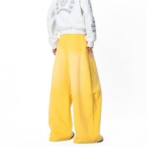 【现货】XZ612-W15-特P50 美式复古印花卫裤弯刀裤阔腿街舞裤图片