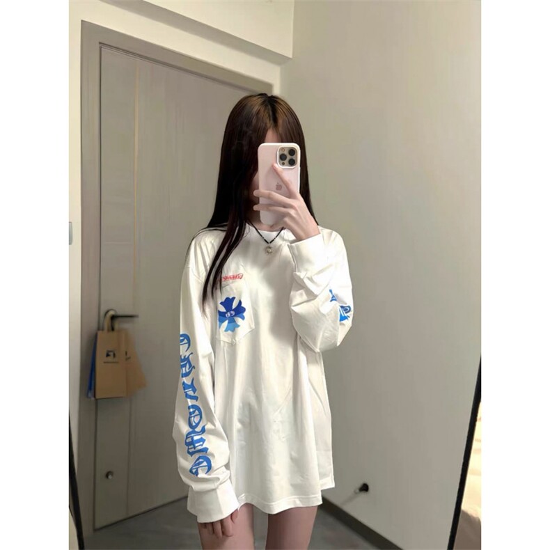 5545-P40原版做工220克休闲宽松男女同款长袖T恤,女装T恤,星座617A-2