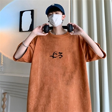 数据款！2024夏季新款麂皮绒圆领短袖T恤RT660-特P19控38，男装T恤，电商B370