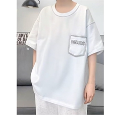 设计感假口袋T恤男短袖夏季宽松五分袖体恤潮流情侣衣服ST528-P34，男装T恤，星座412-3