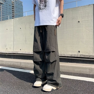 美式工装裤男春夏薄款运动冲锋裤男直筒登山休闲阔腿图片