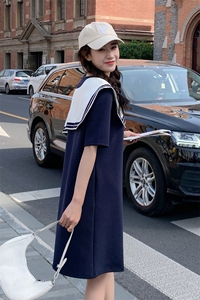 【香】韩系气质百搭直筒短袖连衣裙2025春季商场专柜七号铺女装图片