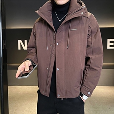 连帽男士羽绒服标50保暖外套休闲百搭上衣纯色B317/9955/P235，男装羽绒服，电商B317