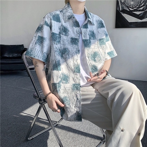 现货在仓！夏季休闲百搭翻领衬衫男抖音得物可送样-EX50556-特P30图片