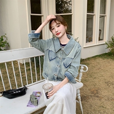 档口现货2026新款女装春秋学生休闲牛仔外套375-p135-k198，女装短外套，2C266