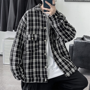 2025秋装小香风夹克男外套加肥加大码胖子中性穿搭胖人男装图片
