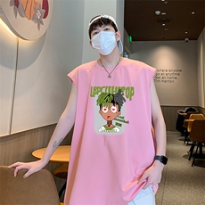 已注册得物直播抖音品质纯棉250克重磅男无袖背心T恤T546P28控39，男装背心/马甲，电商C408(原B339-1)