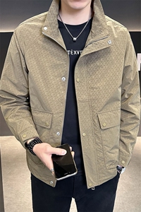 2025秋新款夹克男士印花立领外套男休闲上衣B317/55815/P108图片