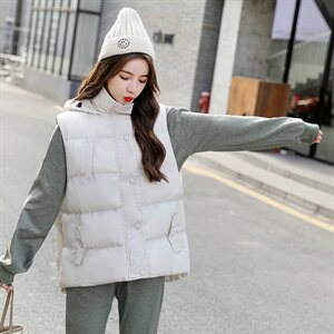 2020冬装新款棉服女短款韩版三件套马甲套装女图片